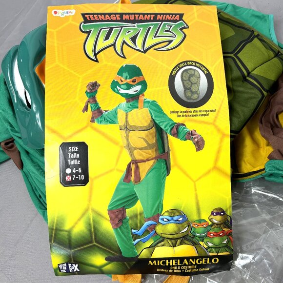 Michelangelo Mutant Ninja Turtles  Costume Medium 7-10  NWT - Picture 1 of 7
